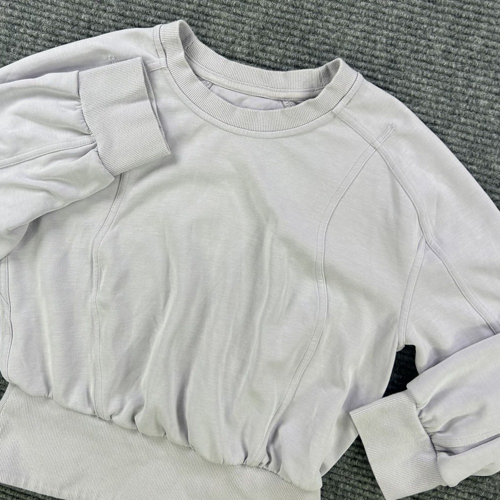 Lululemon Relaxed Fit Pullover Crewneck Sweatshirt Womens 4 Grayish Purple